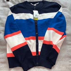 Valerie Stevens Hues of Blue Button-Up Sweater